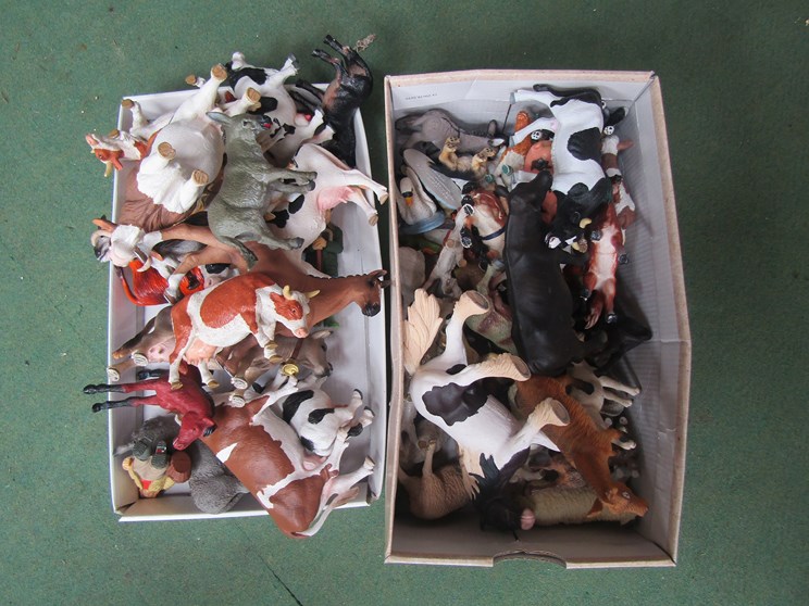 A quantity of animal figures,