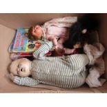 A collection of vintage composition dolls,