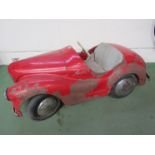 A 1950's Austin A40 pedal car in red a/f