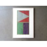 GORDON HOUSE (1934-2004) A framed and glazed limted edition creen print - 'Triangle A'.