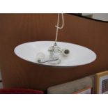 Danish white metal ceiling light by Faidon Lys,