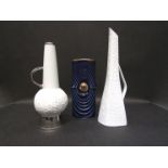 Three West German white porcelain vases - Royal KPM 673/0,