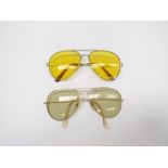 Two pairs of original mid Century aviator sunglasses