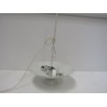 Danish white metal ceiling light by Faidon Lys, with medium white spot,