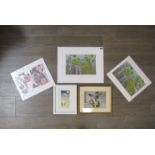 HANNAH ELLIOTT (XX/XXI): A collection of five limited edtion prints, seed heads and still life,