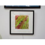 WENDY SATCHWELL - A framed limited edition abstract print "Struggle on (part III) signed and