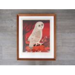 PATRICIA BARTON (b.1928) A framed and glazed Artists proof print of an owl. Pencil signed.