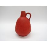 A red glazed Rusha West German ceramic vase, No.