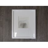 A small framed original abstract work on paper and a small watercolour framed abstract work on