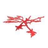 A red painted sculpture of coral form, Garouste & Bonetti style,