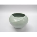 SONIA LEWIS (XX) A celadon glazed altered form vase,