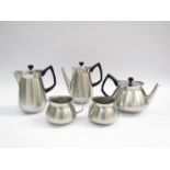 A stainless steel tea/coffee set by Bramah, 1960's,