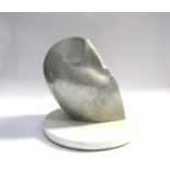 ROY RASMUSSEN (1919-2014) "Elizabethan Head" - Aluminium sculpture. Signed to base, 29cm high.