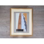 Original framed abstract collage,