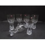 A set of six Iittala "Tapio" drinking glasses by Tapio Wirkkala,