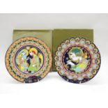 A pair of Bjorn Wiinblad Rosenthal collectors plates, 29cm diameter,