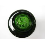 Eric Hoglund, Boda cast green paperweight with moulded bust of a naked woman,