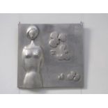 ROY RASMUSSEN (1919-2014) "Kirsten" - Aluminium wall sculpture, signed and titled verso, 85.