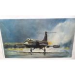 A limited edition print after Michael Rondot, "F-104G Starfighter" with sketch to margin, 167/450,
