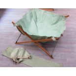 A WWII folding canvas wash unit with canvas bag