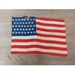 A relic US stars and stripes flag with 38 stars (1877-1890) together with a Royal Standard of The