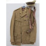A mid 20th Century British Army officer's uniform to the East Yorkshire Regiment consisting of Sam