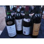 Four bottles of various wines, 1988 Campo Viejo Rioja, 1992 Chateau Mongravey Margaux,