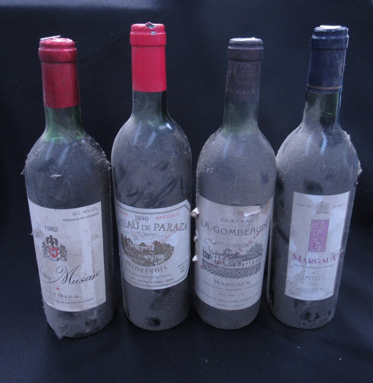 1982 Chateau Muscat Gaston Hochar, 1981 Chateau La Gombeaude Margaux, 1997 Margaux,