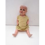 An antique Armand Marseille German doll (lemon dress) a/f