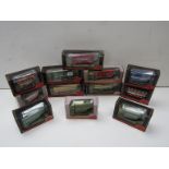 Twelve boxed EFE diecast buses