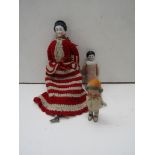 Two china head and shoulder dolls and a Mabel Lucie Atwell style china doll