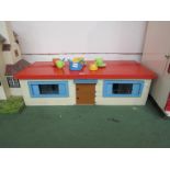 A wooden model stable