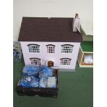 A dolls house and a quantity of "Fairacres" furniture