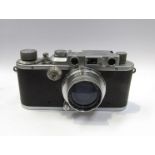 A Leica IIIa rangefinder camera circa 1938, chrome, serial number 278211,