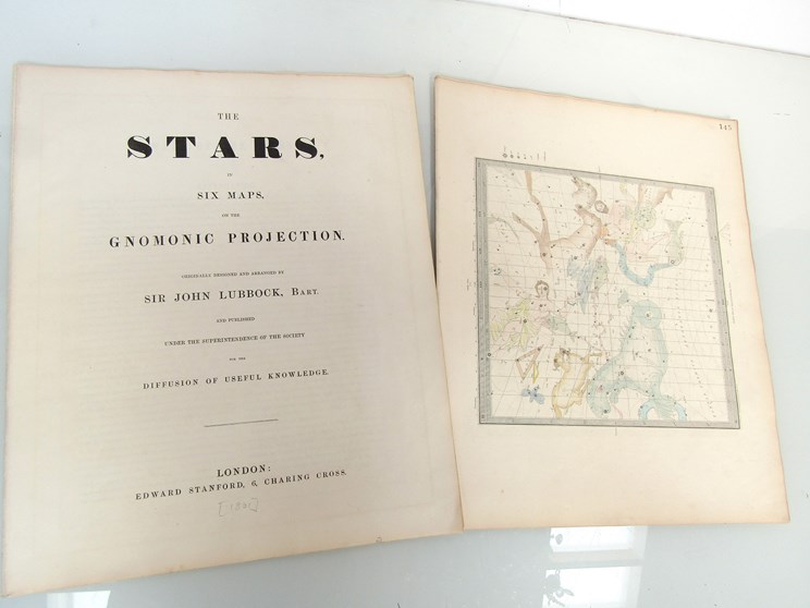 John Lubbock: "The Stars in Six Maps on the Gnomonic Projection", London, Edward Stanford,