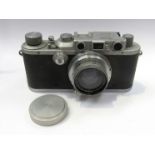 A Leica IIIa rangefinder camera circa 1936, chrome, serial number 211264,