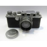 A Leica IIIc rangefinder camera circa 1946-47, chrome, serial number 428272,