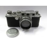 A Leica IIIf rangefinder camera circa 1950-51 in chrome, serial number 531844,