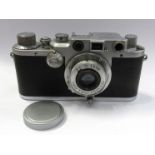 A Leica IIIc rangefinder camera circa 1946-47, chrome, serial number 434915,