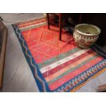 A 20th Century loom-woven wool rug,