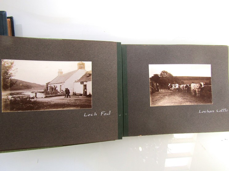 Three early Twentieth Century photograph albums, two of Scotland including red cloth album, - Image 4 of 5