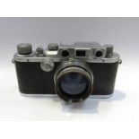 A Leica IIIb rangefinder camera circa 1938, chrome, serial number 282252,