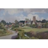 LEONARD RUSSELL SQUIRRELL: (1893-1979) (ARR) A framed and glazed watercolour, Cretingham Suffolk,