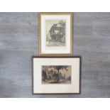 LEONARD RUSSELL SQUIRRELL (1893-1979): Two framed and glazed etchings, The Ancient House,