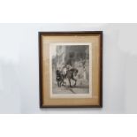 After Samuel Edmund Waller (1850-1903): A framed print of early 19th Century figures,