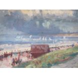 JOHN ALFRED ARNESBY BROWN (1866-1955) (ARR): A Suffolk Coastal Landscape, "Gorleston Promenade".