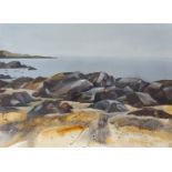 JOHN CLEAL (1929-2017) (ARR): A large framed and glazed watercolour,