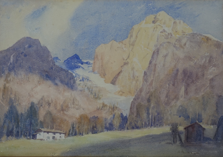 REGINALD ST CLAIR MARSTON R.O.I. (1886-1943): A framed and glazed watercolour, "In the Tyrd".