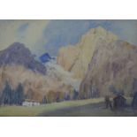 REGINALD ST CLAIR MARSTON R.O.I. (1886-1943): A framed and glazed watercolour, "In the Tyrd".