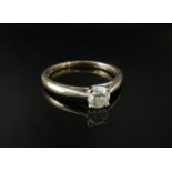 A 9ct gold diamond solitaire ring .50ct approx.